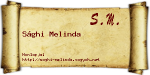 Sághi Melinda névjegykártya
