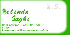 melinda saghi business card